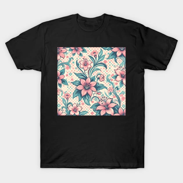 Pink Flowers T-Shirt by Jenni Arts